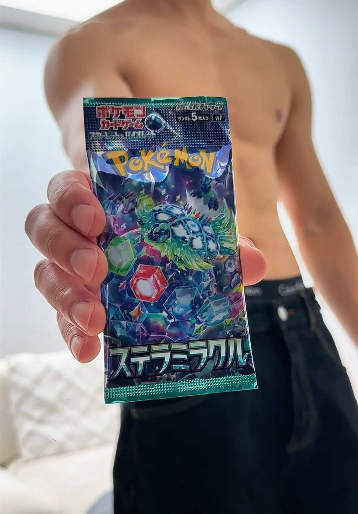 <Japanese Stellar Miracle packs> Also my PT destroyed me at the gym today we’re now lvl 2 fam lesgooooo #pokemoncards #pokemontcg #pokemonpackopening #fyp #GymTok 