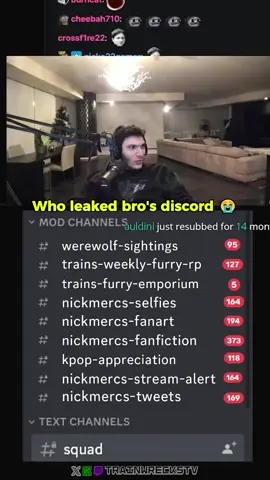 Who leaked bro's discord 😭 #fyp #viraltiktok #trainwreckstv #funnyvideo #trendingvideo #viral_video