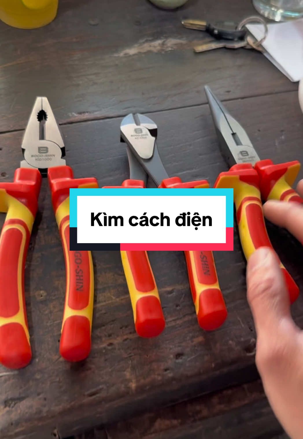 Bộ 3 kìm cách điện Bogo Shin, cách điện tuyệt đối, thiết kế đẹp, kìm chất lượng bảo hành 6 tháng #toolsstore86 #kimcachdien #bogoshin 