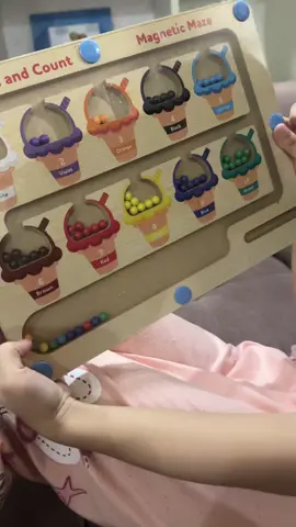 Less screen time din ba ang gusto mo para sa mga kids? Subukan mo tong Magnetic maze board nato.  #magneticmazeboard #lessscreentime #activityforkids #colors #numbers #kids #toddler #icecream 