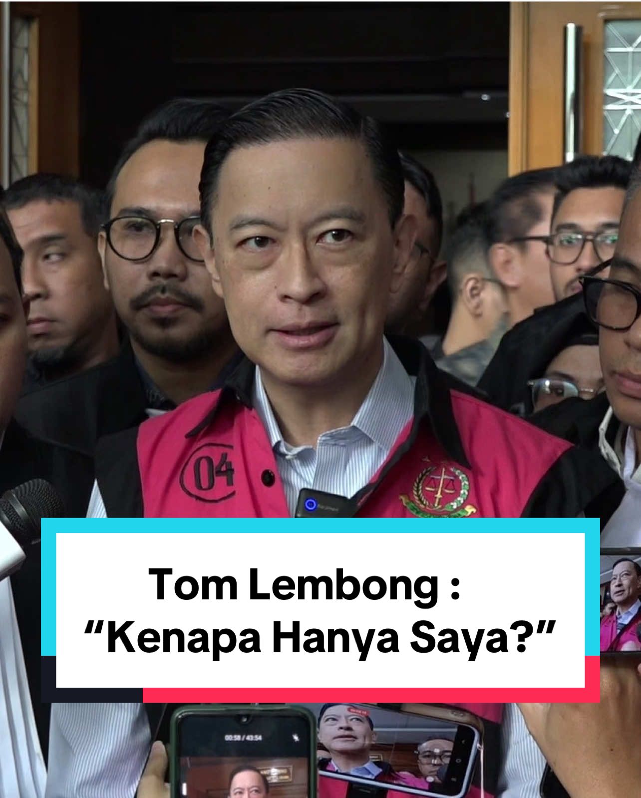 Tom Lembong : “Kenapa Hanya Saya yang Dijadikan Terdakwa?”  pernyataan tersebut disampaikan Tom Lembong menanggapi Tanggapan Jaksa atas Eksepsi yang Disampaikan Tom Lembong pada sidang 6 Maret 2025 lalu.  ______  #tomlembong #hukumperubahan #kasusimporgula #kejaksaanagung #pnjakartapusat #hukumperubahan #justicefortomlembong #bebaskantomlembong 