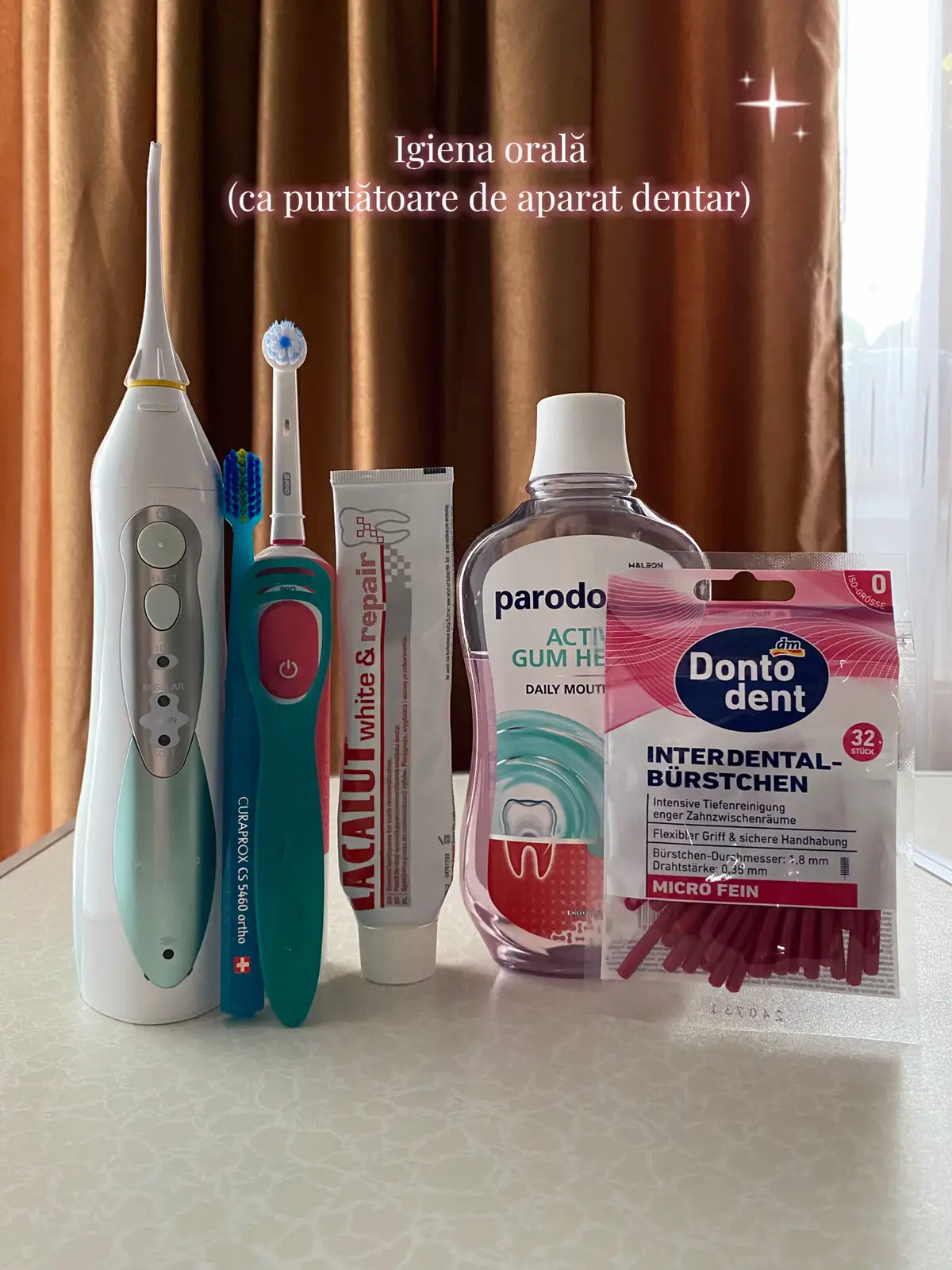 Bineînțeles că multe din cele prezentate se folosesc și de persoanele fără aparat dentar🌝 #igienaorala #dinti #îngrijire #aparatdentar #preventie #pitesti #oralb #curaprox #parodontax #lacalut #pastadedinti #dusbucal #dm #bebetei  @Oral-B Romania @lacalut.ro @parodontax @curaprox_romania    