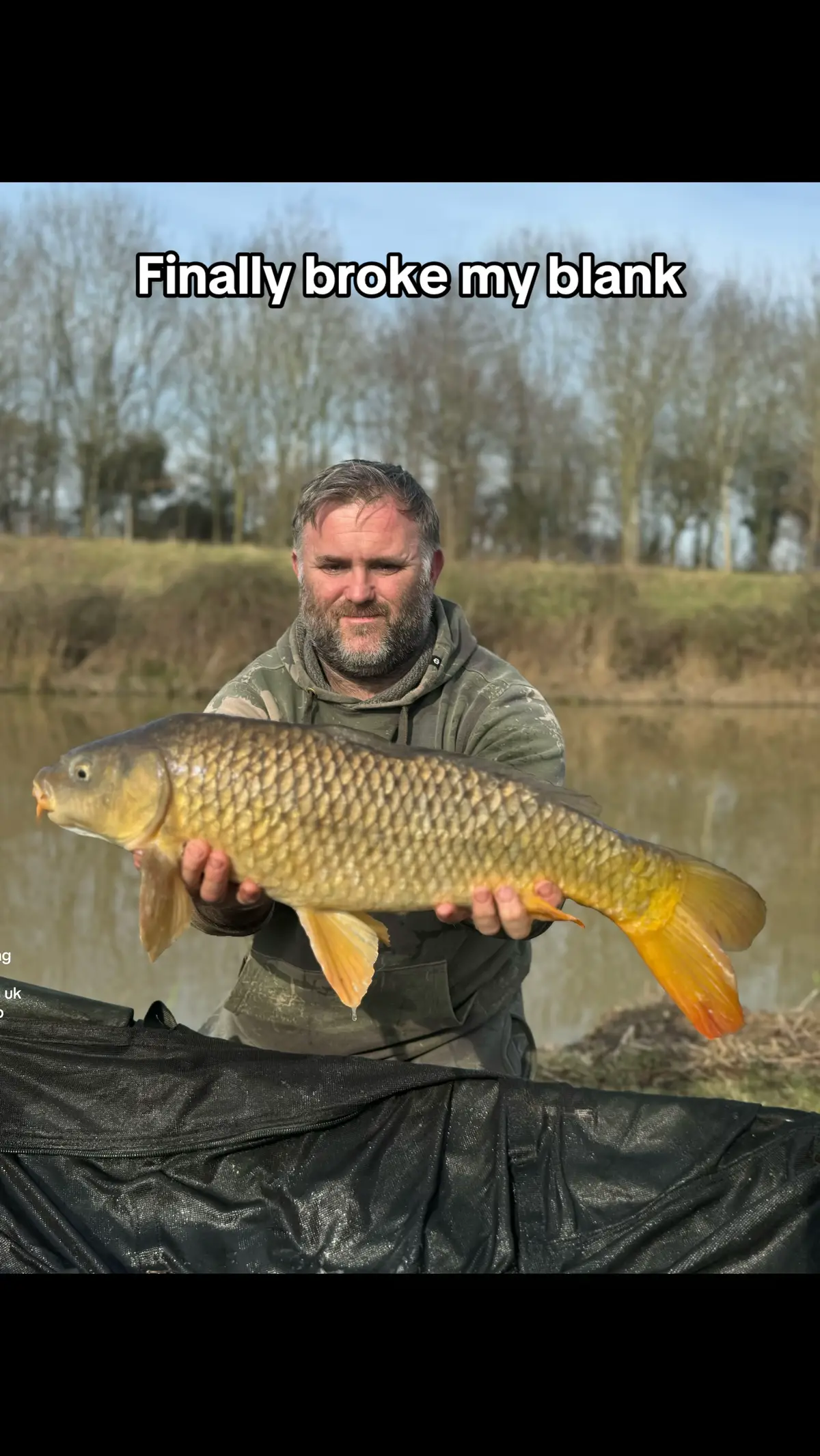 I finally broke my blank streak, it was only 12lb 8oz after hard winters fishing a fish is a fish #fishing #carp #fish #fishtok #carpfishinguk #fishinglife 