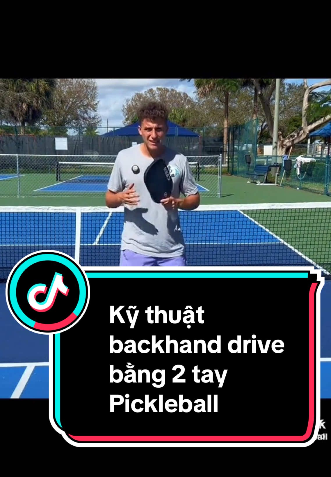 Kỹ thuật backhand drive bằng 2 tay #pickleball #pickleballvietnam #pickleballvietnampro  #HonkaiStarRail #Tribbie #backhand #