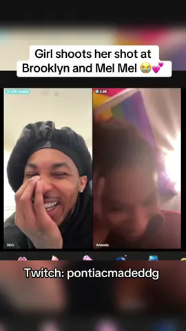 Girl shoots her shot at Brooklyn and Mel Mel on DDG live 😭💕#ddg #brooklynfrost #melmel #fypシ゚viral🖤tiktok☆♡ #viral #trending #blowthisupforme #fypシ゚viral #fyppppppppppppppppppppppp @DDG @theyenvybrooklyn 