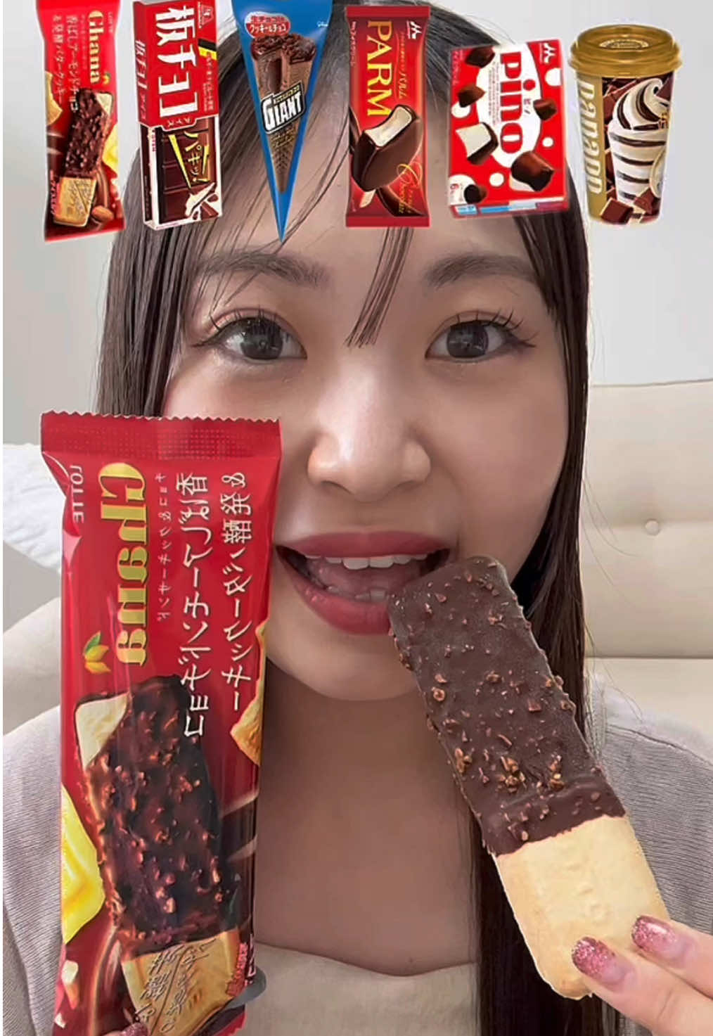 安定のチョコアイス🍨🍫何食べて欲しいか教えて！！！ #大食い #大食い女子 #爆食 #アイス #icecream #mukbang #asmr #먹방 