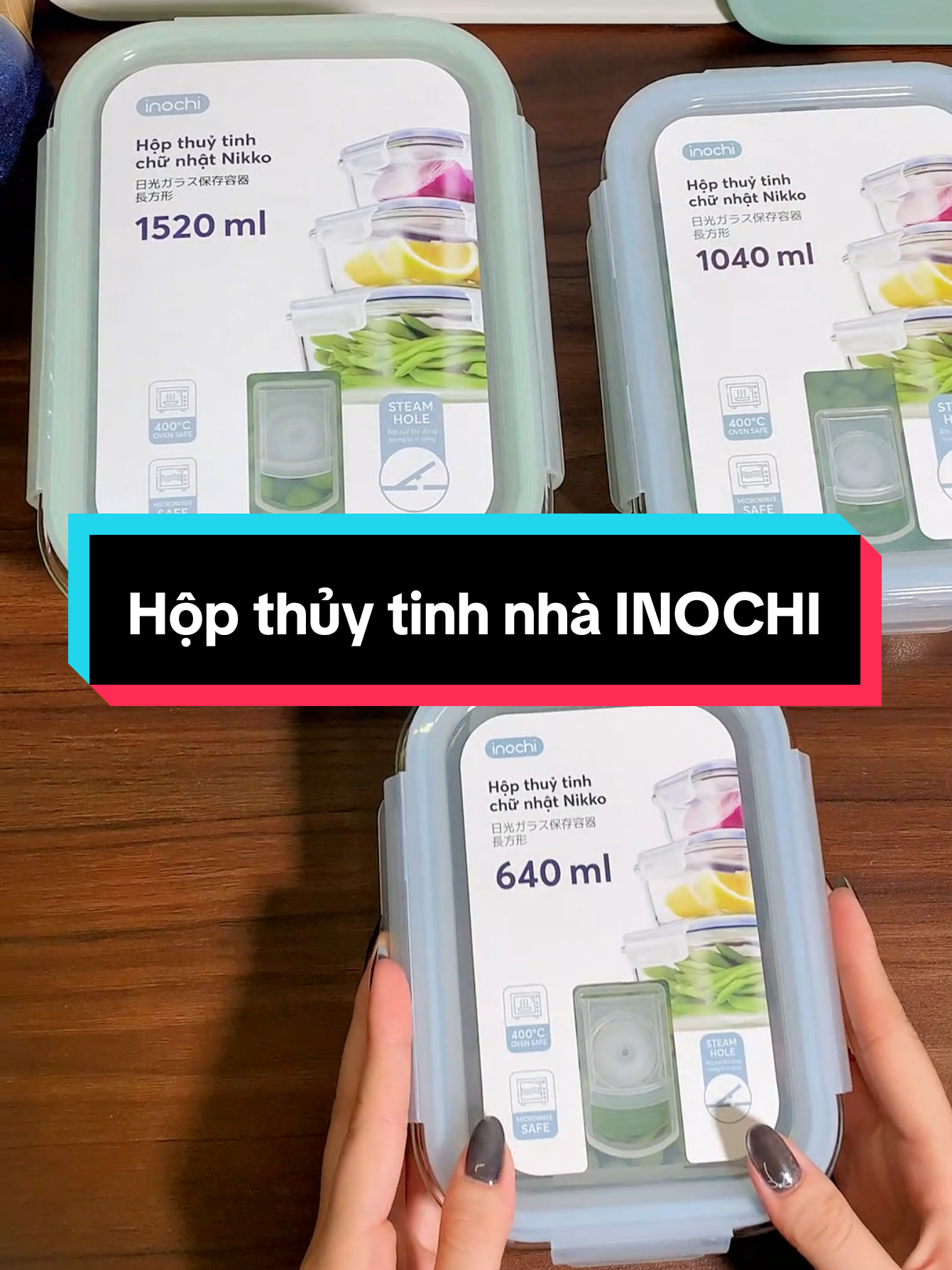 Tủ lạnh hết ám mùi đồ ăn với hộp thủy tinh nhà Inochi nè 😍 #inochi #hopthuytinh #taphoaconvoi 