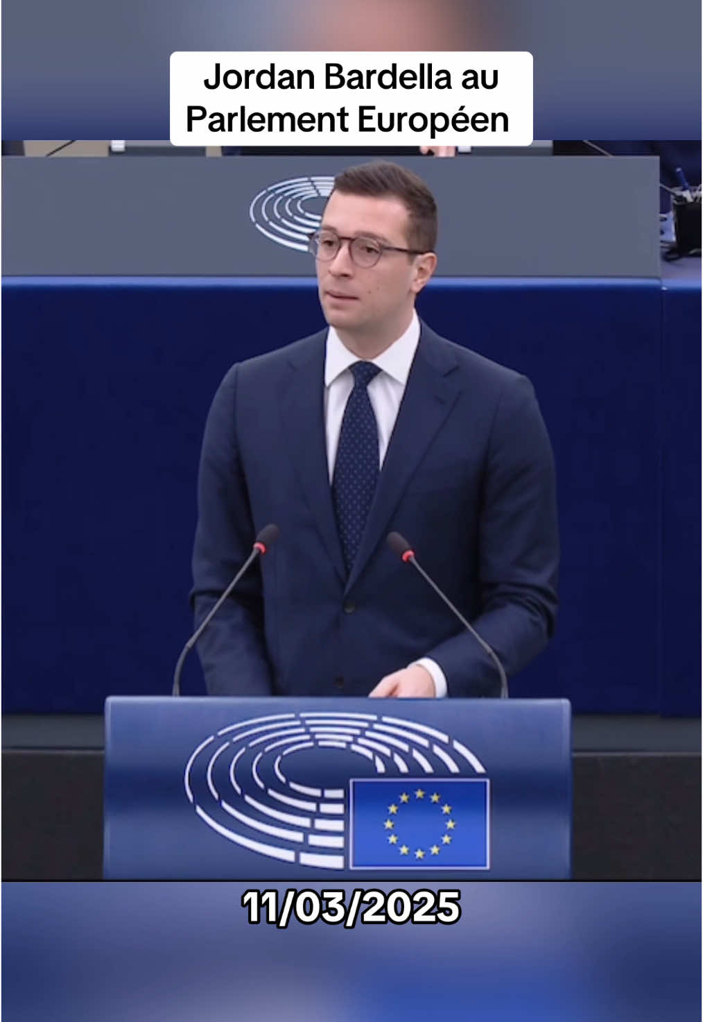 11/03/2025 : Discours de Jordan Bardella au Parlement Européen. #jordanbardella #rassemblementnational #bardella2027 #parlementeuropeen 