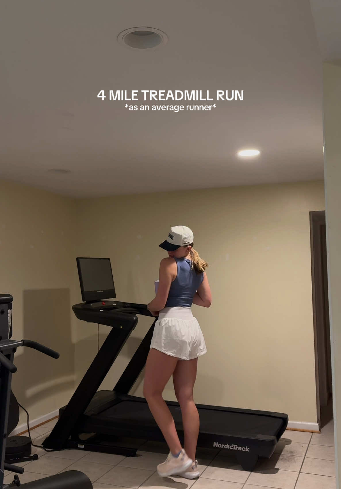 4 MILE TREADMILL RUN 🏃🏼‍♀️🌟 as an average runner who runs at an 11-13 minute pace :)  outfit: 🔗’d in LTK  top/shorts: @FP Movement  shoes: @Brooks Running  Watch: @Garmin Connects  hat: @Sprints Running  #Running #runvlog #runnergirl #runningmotivation #runtok #treadmill 