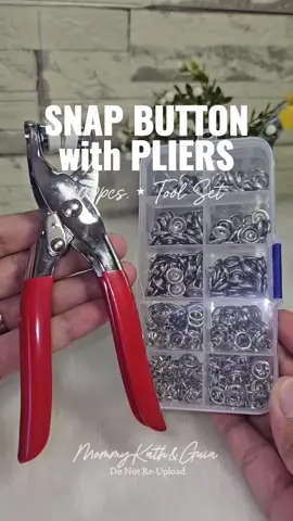 100𝙥𝙘𝙨. 𝙎𝙣𝙖𝙥 𝘽𝙪𝙩𝙩𝙤𝙣 𝙬𝙞𝙩𝙝 𝙋𝙡𝙞𝙚𝙧𝙨, mapapadali na ang pagkakabit kaysa sa butones na itatahi pa✨️ #snapbutton #100pcsmetalbuttonwithpliers #snapbuttonwithpliers #snapbuttonset #setsnapbutton #tiktokfinds 