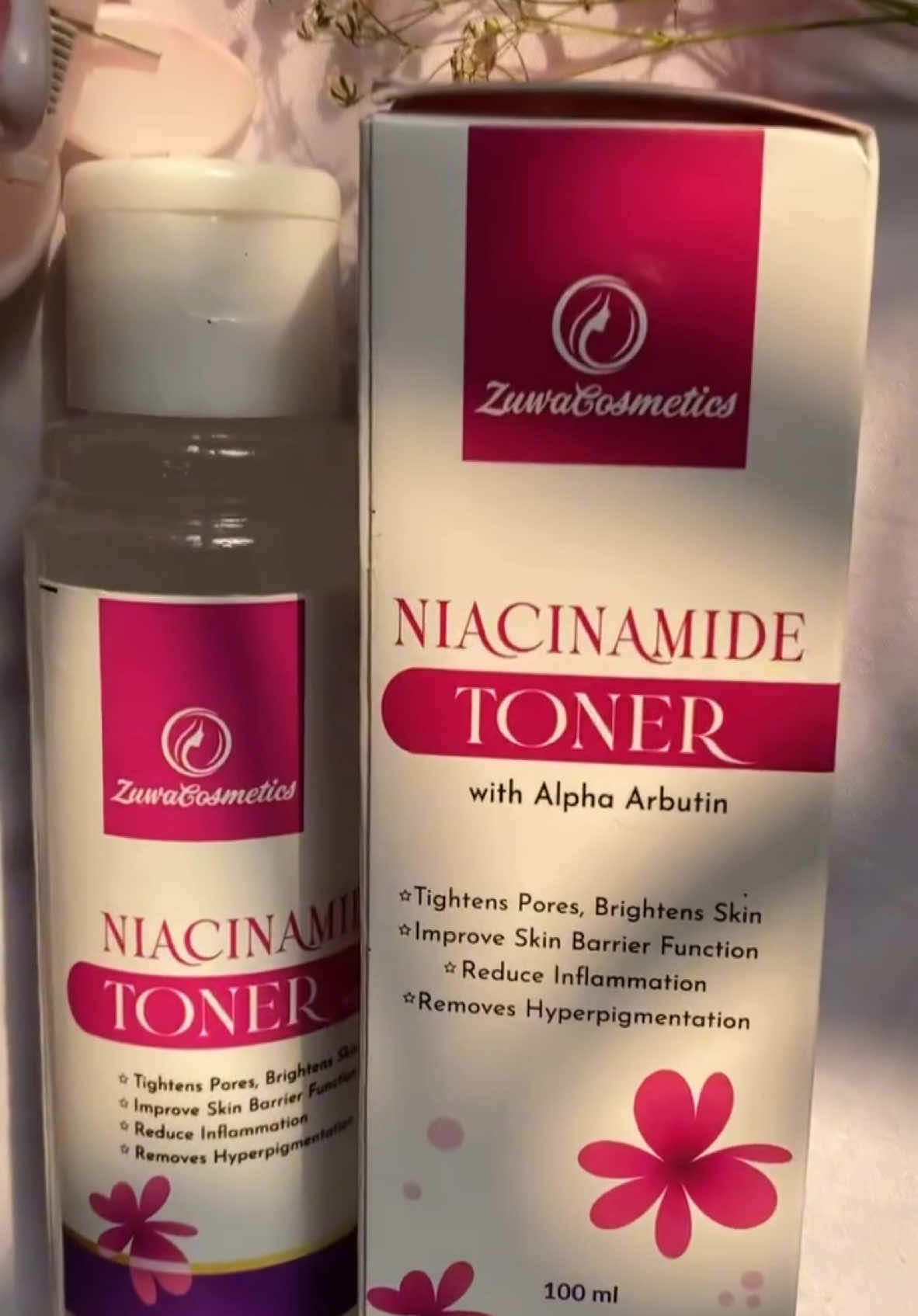 I'm using it for one week and already seeing results. How to use it ? After cleansing, apply the toner to a cotton pad or use your hands and gently pat it onto your skin. Use it day twice for a brighter, smoother, and healthier glow. #zuwacosmetics #skincare #niacinamidetoner