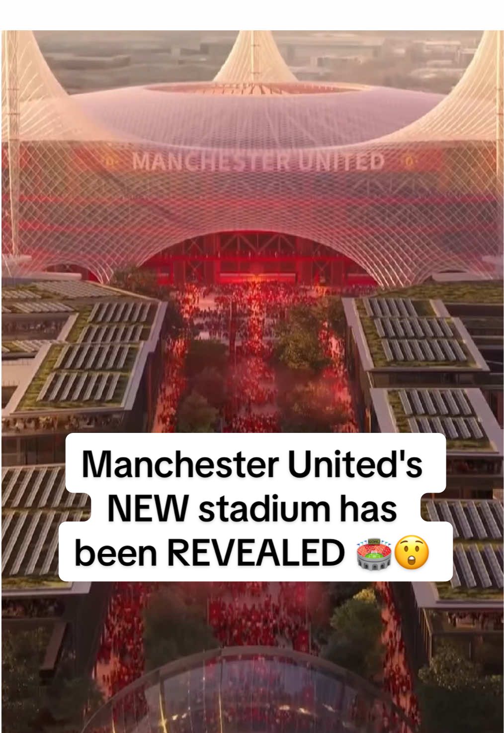 Manchester United's new £2 billion 'UMBRELLA' stadium has been REVEALED 🏟️😲 #manchesterunited #oldtrafford #news #sport #football 