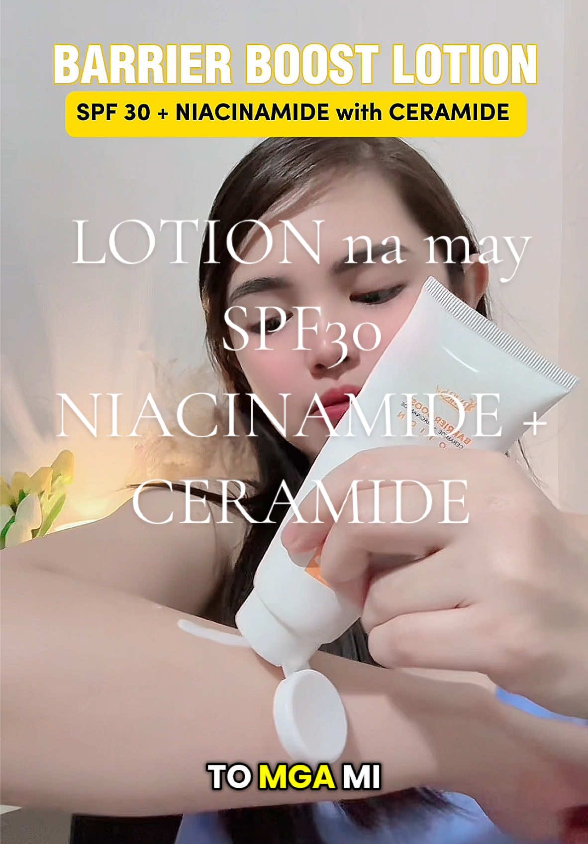 Lotion na Hindi malagkit sa Balat, Amoy Expensive nakaka Smooth ng Skin 💛 #lotion #barrierboostlotion #bmrs #ceramide #skincare #skinbarrierrepair 