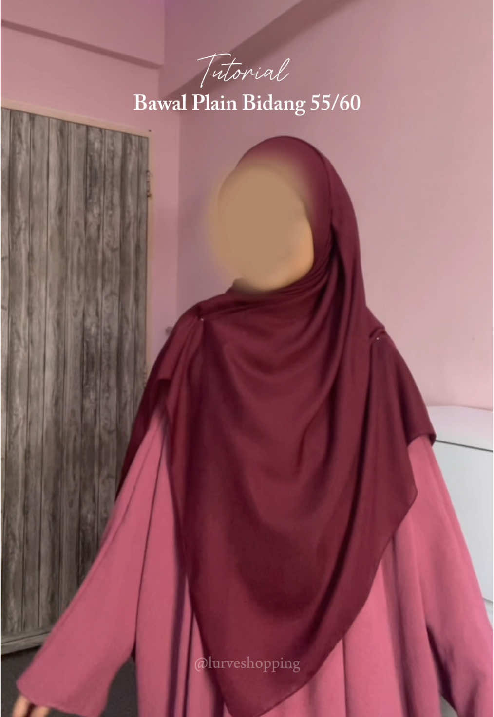Replying to @نورعيني done tutorial bawal bidang 55/60 🌷✨ boleh save siap ii untuk pakai time raya nanti 😍 #bawaltutorial #tudunglabuh #tudungraya 