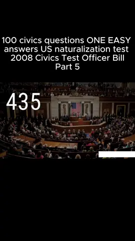 100 Civics Questions One Easy Answers US Naturalization Test Part 5 #n400 #citizenship #citizenshiptest #uscitizenship #uscitizenshipinterview #immigrationlaw #immigration #uscitizen #fyp 