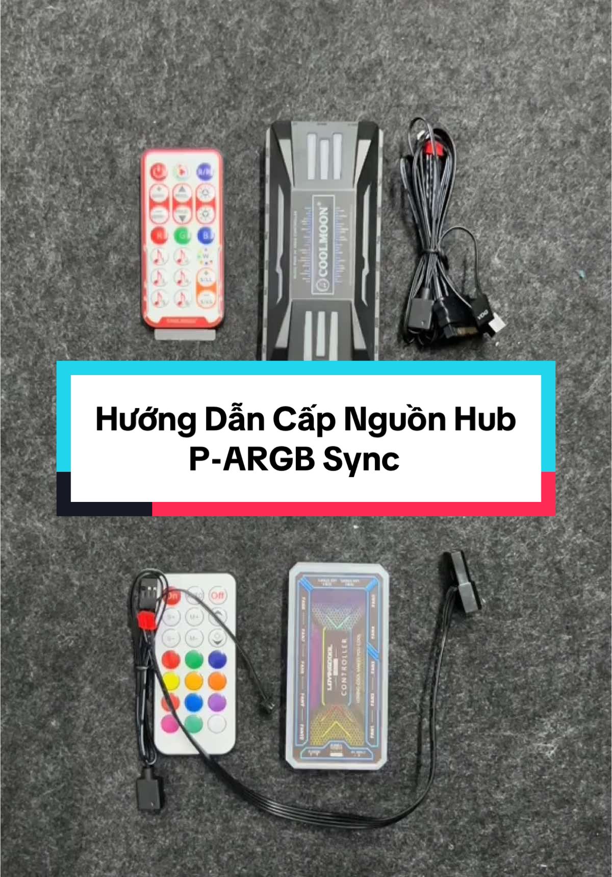 Hướng dẫn sử dụng Hub P-ARGB cho quạt dòng ARGB + PWM đồng bộ led và tốc quạt. #decor #DIY #quatmaytinh #quat12v #hubkhien #coolmoon #pa1 #pargb