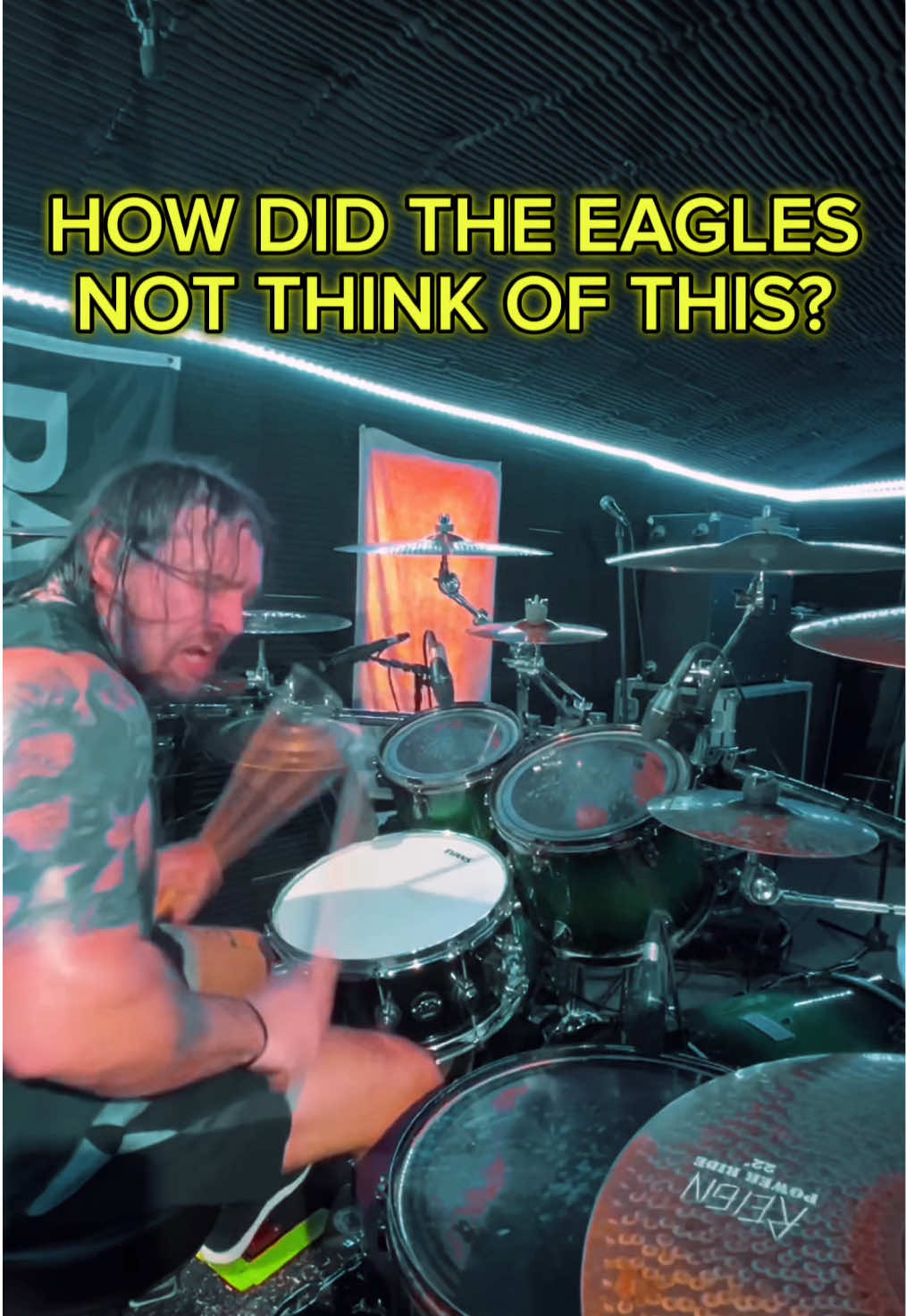 Ol don henley really sht the bed tbh. #metaldrummer #drumchops #grindcore #theeagles #drumcam #doublebassdrumming 