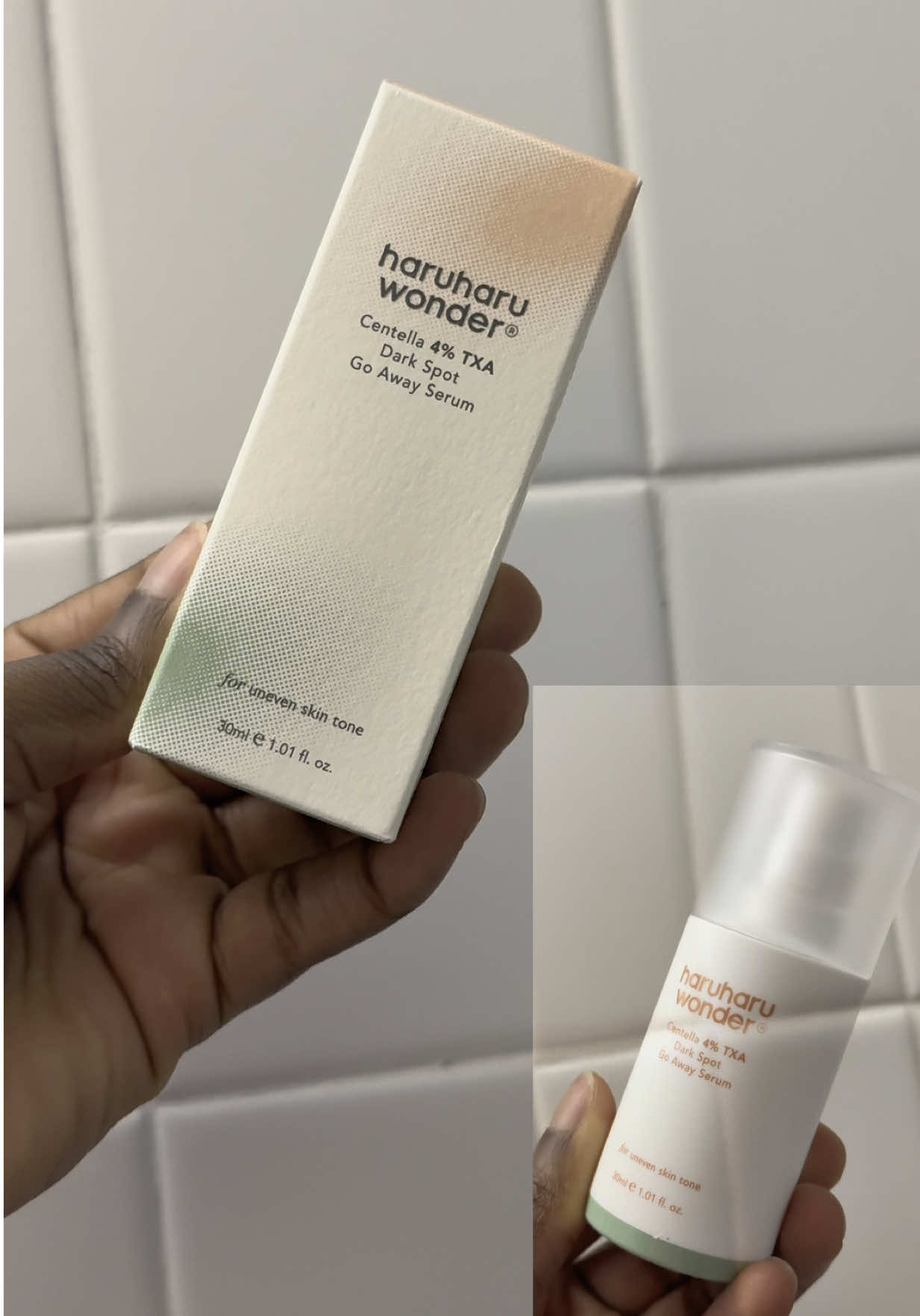 Brightening routine☀️ @haruharu wonder Product is sold on Amazon!! #haruharuwonder #veganbeauty #hyperpigmentation #niacinamide #tranexamicacid #brightening  #evenskintone #glassskin #brightening  #koreanskincare #daily  #skincareroutine 