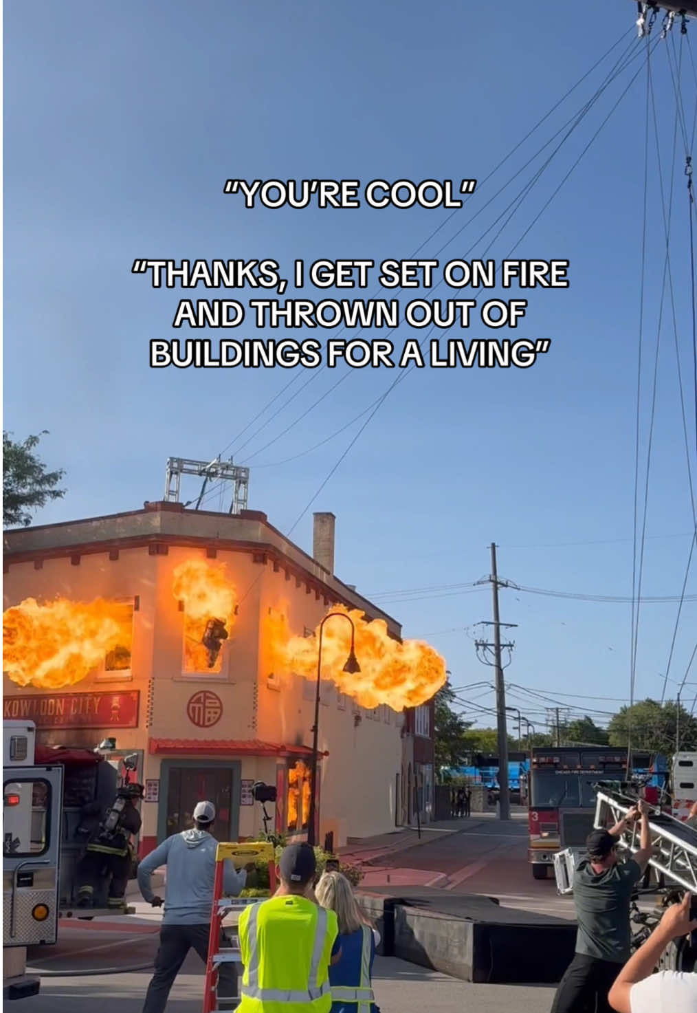 On fire *literally* #ChicagoFire 