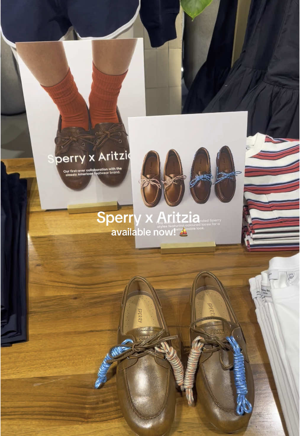 @Sperry X @Aritzia available now!! #aritzia #sperry #collab #preppy #shoes #chicagoflagship 