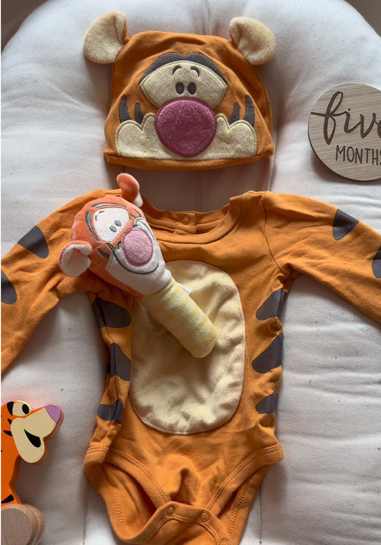 I’m going to need Disney baby to make these onesies again, this is my 6 year olds I’m so glad I kept them 🐅 #winniethepooh #monthlymilestone #tigger #disneybaby