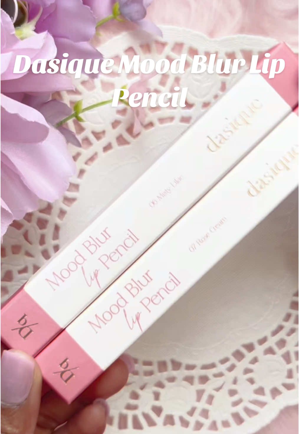 Dasique Mood Blur Lip Pencils🌸 Colors 06 Misty Lilac & 07 Rose Cream @Dasique Global @dasique @YesStyle  #dasique #kbeauty #fyp #blackgirlmakeup #koreanmakeup #lippie #lipliner #lippencil #unboxing #swatches #yesstylecode #yesstylehaul #darkskinmakeup 