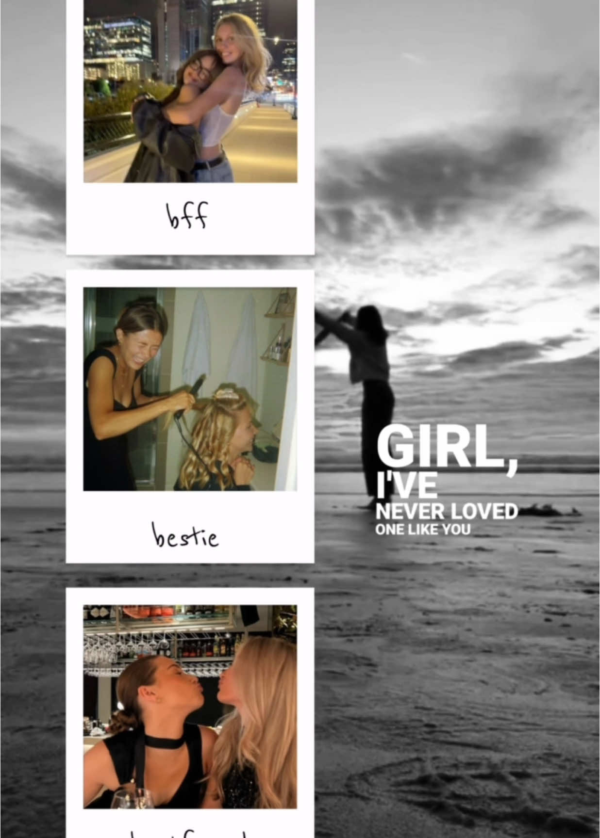 girl i’ve never loved one like you - polaroid layout | friendship photo dump template #polaroid #layout #Love #friends #bestie #bestfriend #Home #bff #photodump #friendship #aesthetic #memories #template #blacknwhite #fyp #fypシ #foryoupage #capcutedit #capcuttemplate #capcutedit #CapCut 