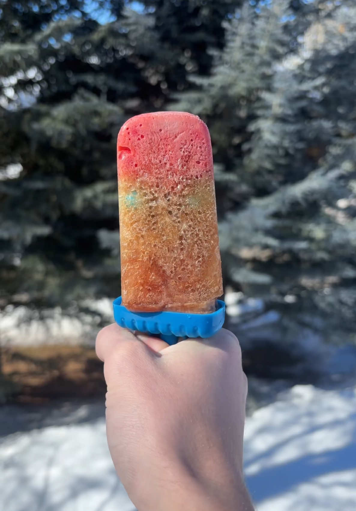 The result of The Wild Cherry Cream🍒 Why did it freeze like that😭 It was sooooo chewy🥴 #wildcherry #popsicle #icee #pepsi #icecream @ICEE @Pepsi 