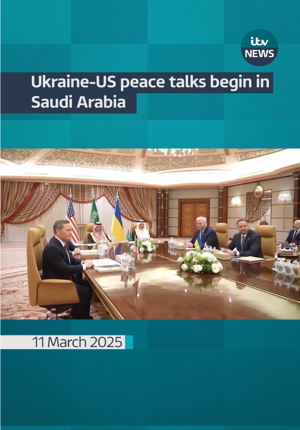 High-level talks between Ukraine and the US have begun “very constructively” in Saudi Arabia, with hopes of a peace deal to end Russia’s three-year war against Kyiv. In Jeddah, US Secretary of State Marco Rubio and National Security Adviser Mike Waltz met with Andriy Yermak, aide to President Volodymyr Zelenskyy, and Ukrainian Foreign Minister Andrii Sybiha and Defence Minister Rustem Umerov. #itvnews #ukraine 