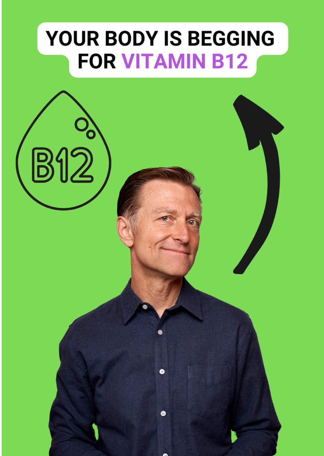 Your body is BEGGING for vitamin B12! #drericberg #vitaminb #vitamins #healthtips 