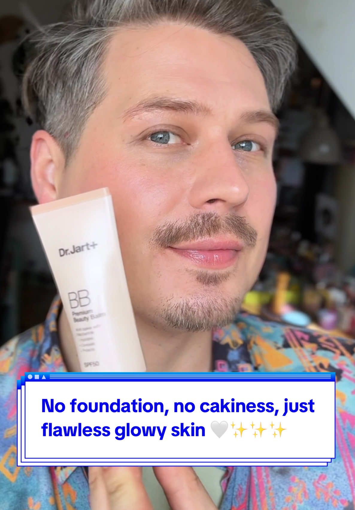 No foundation, no cakiness - just fresh, glowing skin with this BB cream - Korean skincare at it’s finest @Dr.Jart+ UK  Who else loves a good glow? #glowyskin #bbcream #drjart #skinglow #nomakeupmakeup #skincare #makeup #makeupformen #viral_video #fyp 