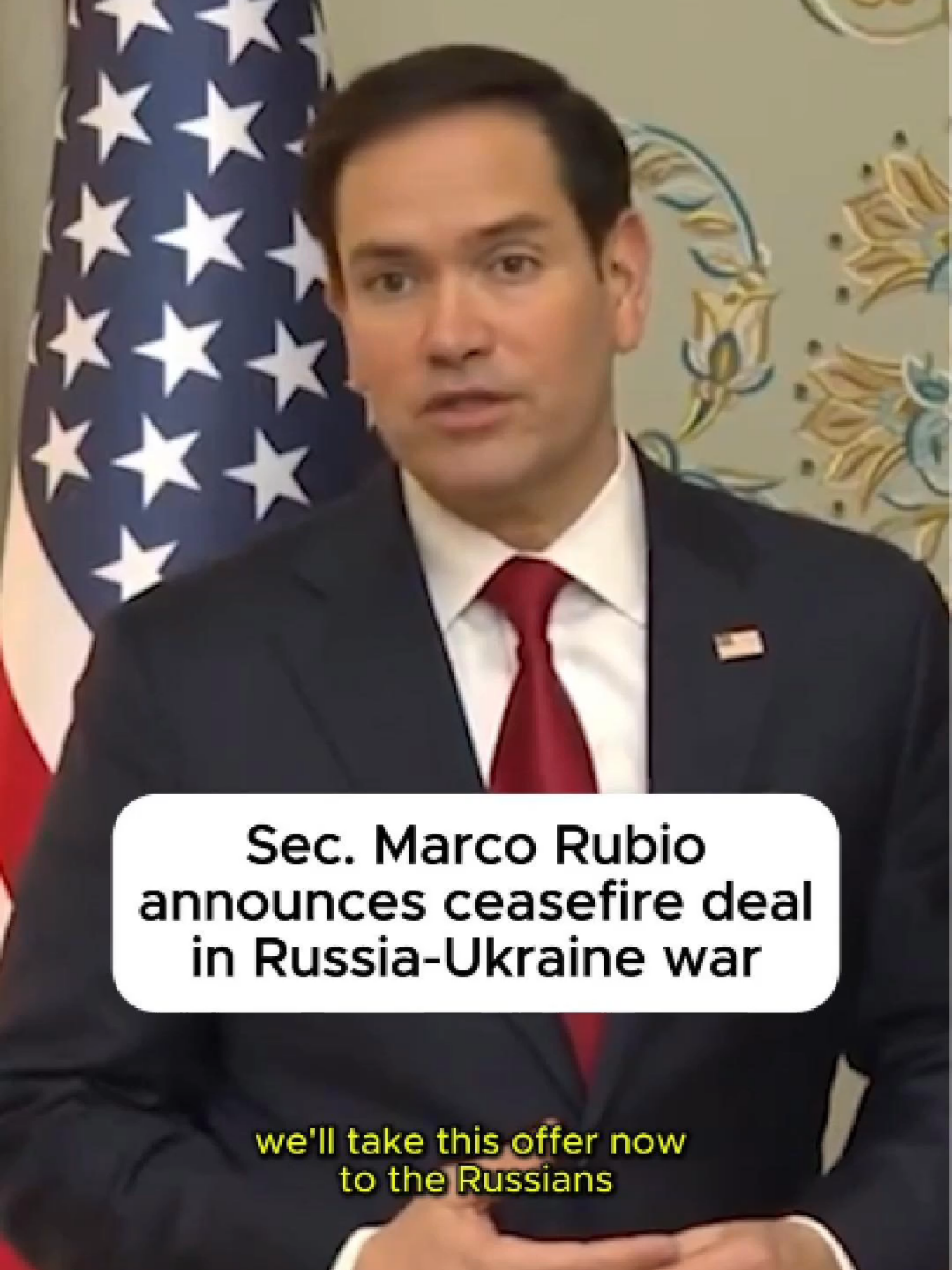 BREAKING: Secretary of State Marco Rubio announces a ceasefire deal in the Russia-Ukraine war #ukrainewar #russia #fyp #marcorubio #ceasefire #donaldtrump #peace #zelenskyy #putin