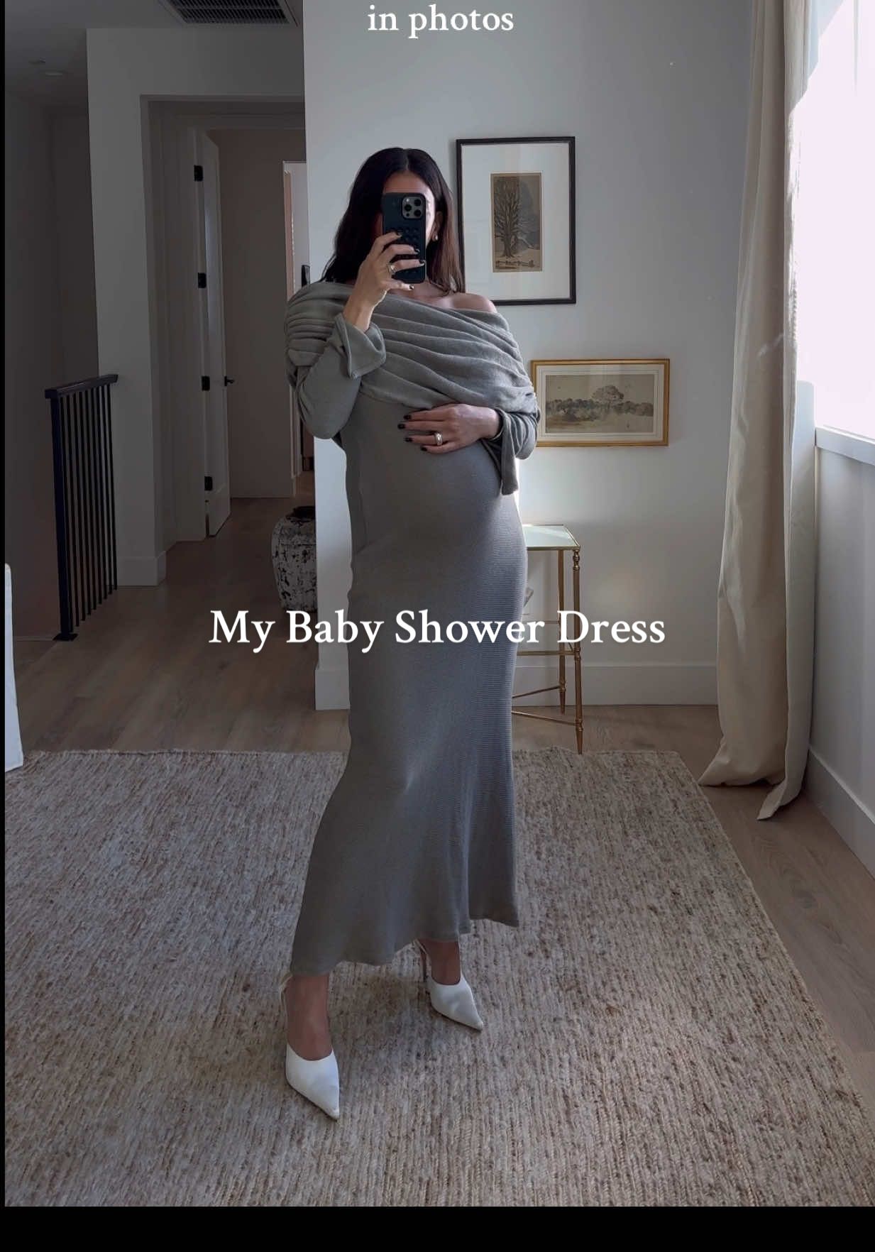 my baby shower dress! #babyshowerdress #babyshower #pregnancystyle #dress #pregnancyoutfit 