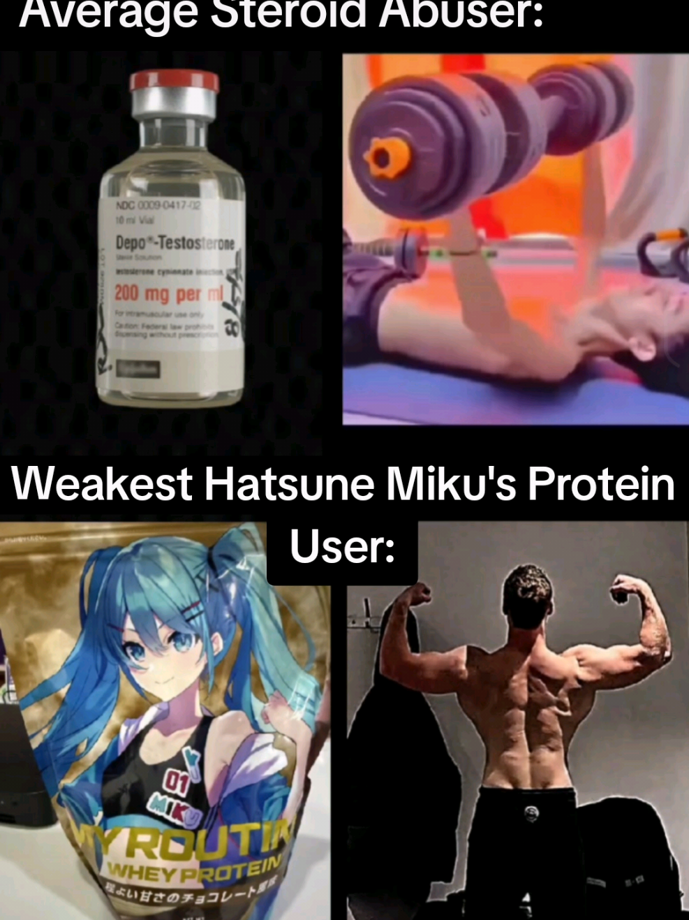 Hatsune Miku's Protein ☺️😭 real chat ? #hatsune #hatsunemiku  #miku  #bodybuilding  #GymTok  #fitnessmotivation  #rawmilkwarrior  #fitnesstips  #gymrat  #fyp  #gymtok 