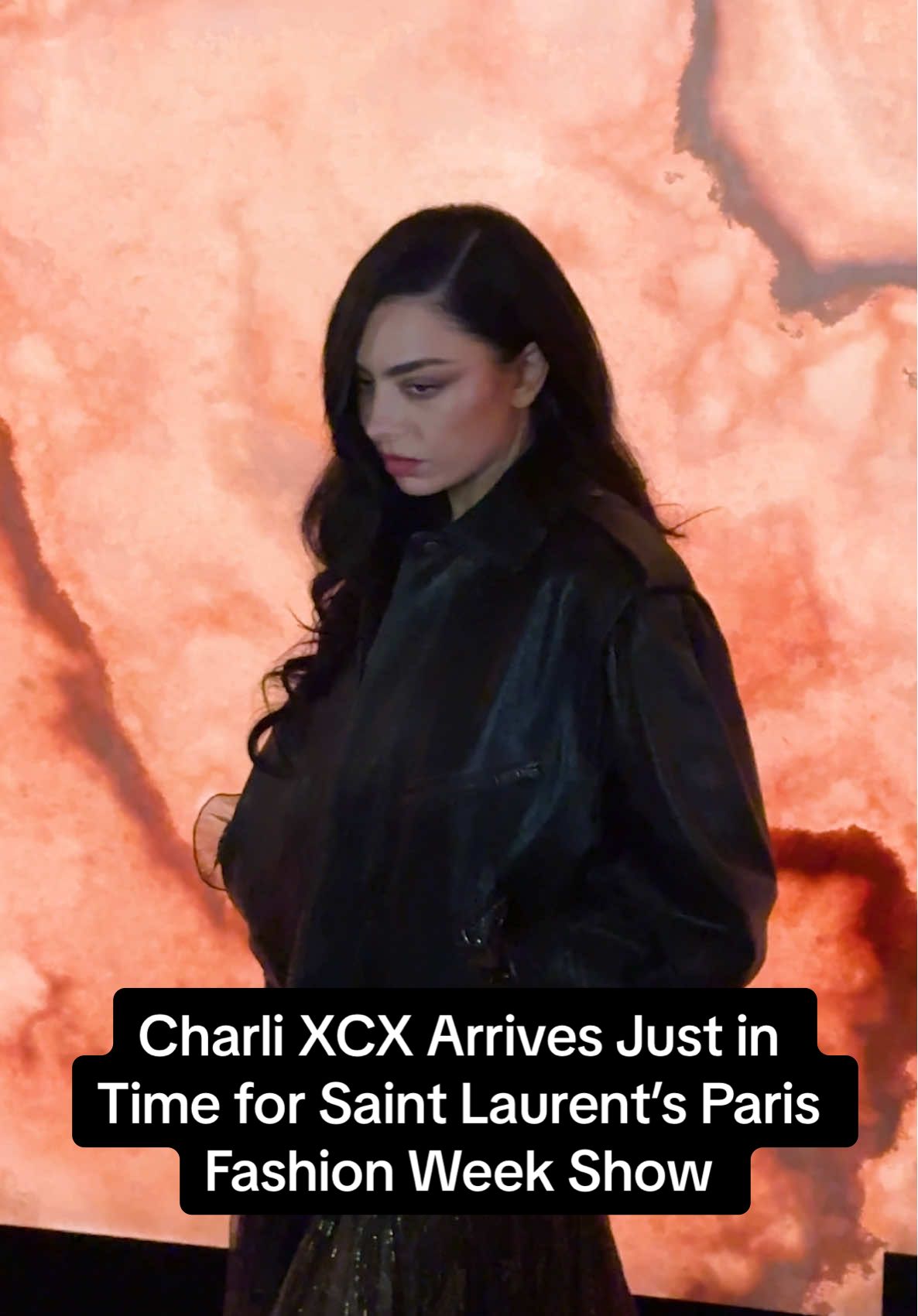 365 party girl #CharliXCX arrived just in time for #SaintLaurent’s fall/winter 2025 runway show in Paris. #YSL #ParisFashionWeek