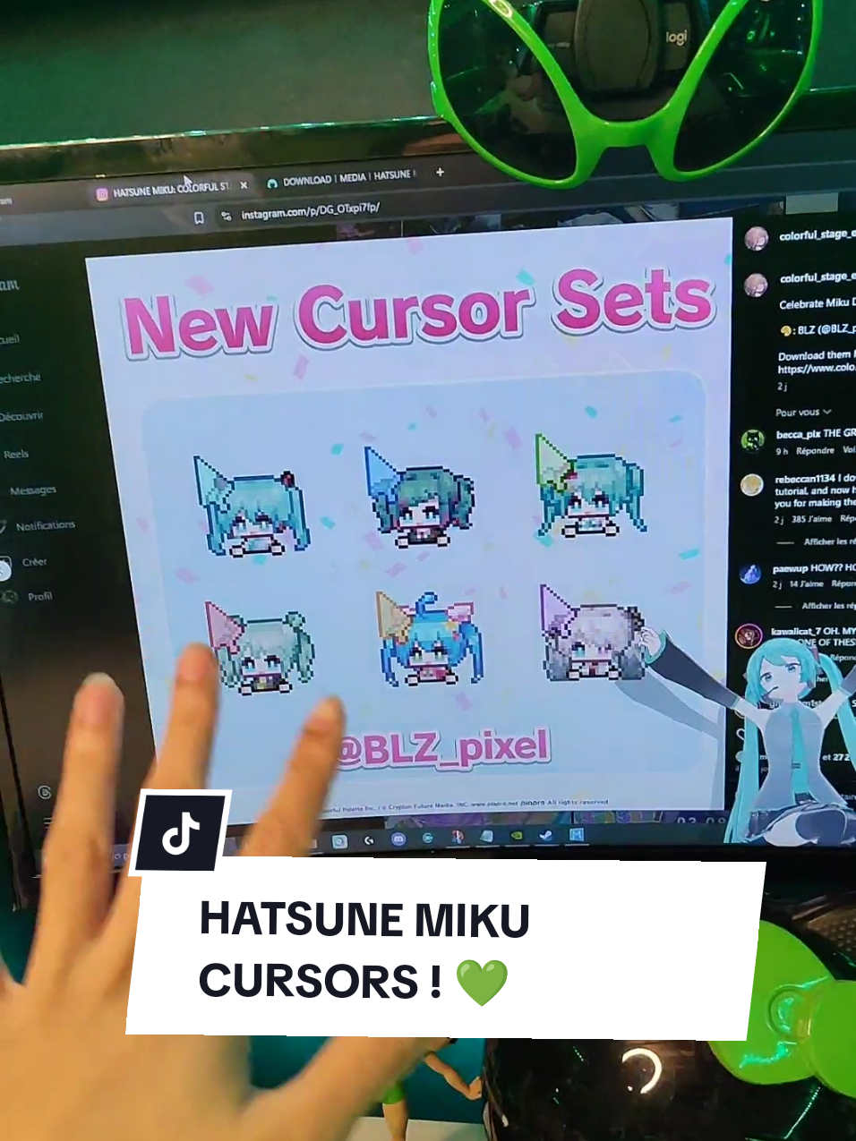 TUTORIAL TO GET HATSUNE MIKU CURSORS ON YOU PC💚 #cursors #projectdiva #mikufigure #vocaloidmiku #figurecollector #figurecollection  #vocaloids #vocaloid #mikudayo #figurine #figures #hatsunemiku #miku #pjsk #pjskcolorfulstage 