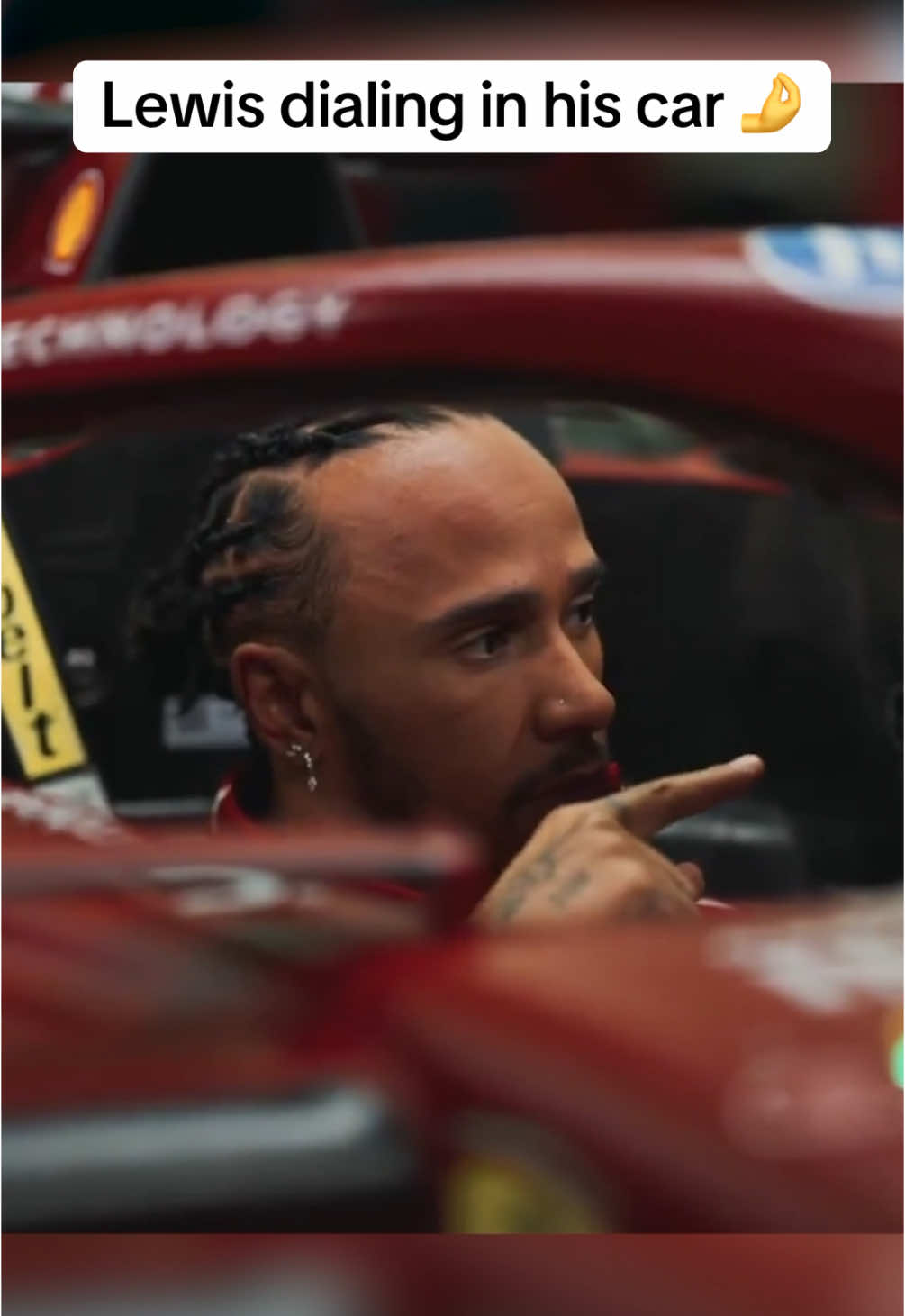 Making sure everything looks right before the first race 😤 (via @ferrari) #LewisHamilton #Ferrari #F1 #Formula1