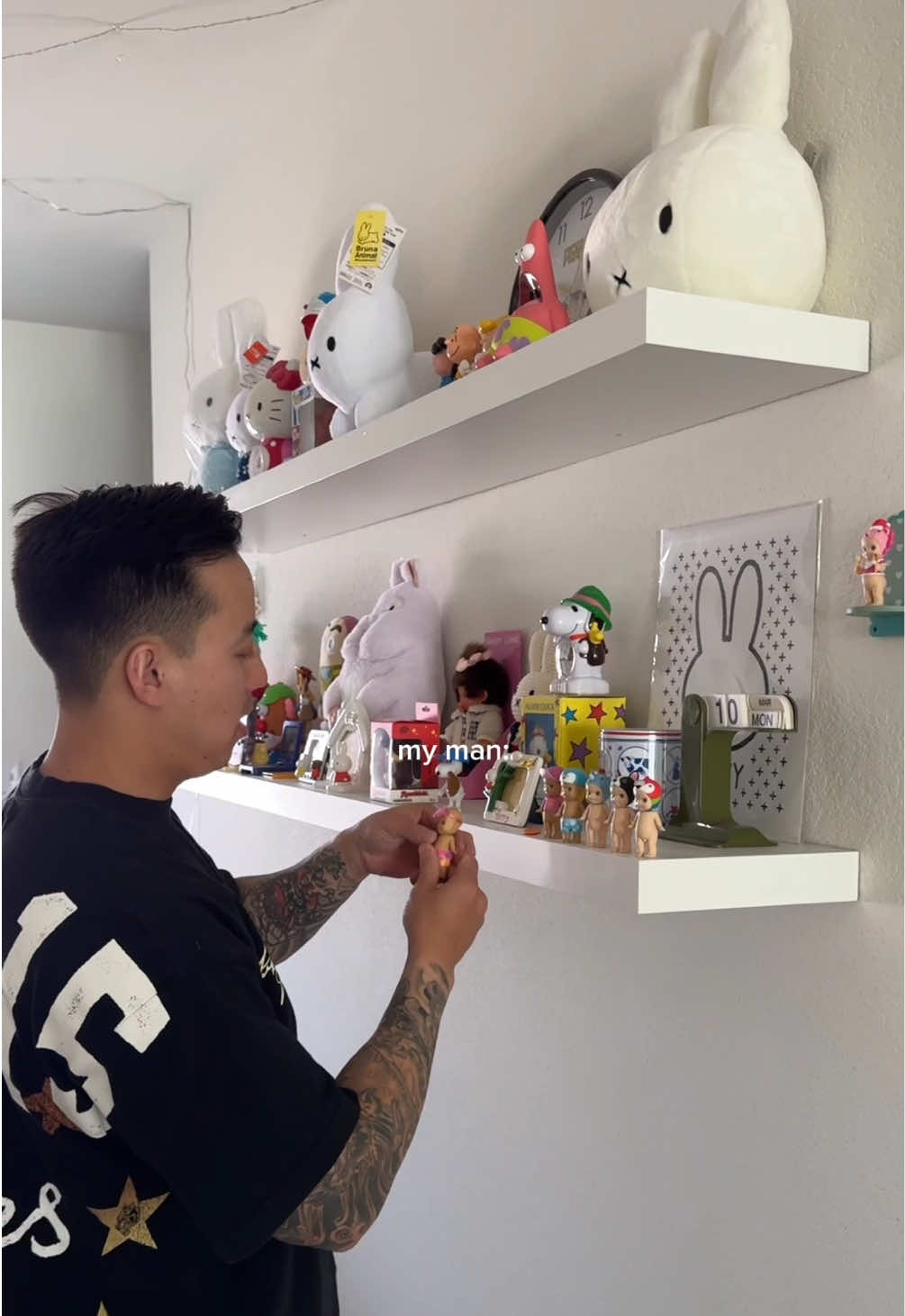 when ur man fully supports your obsessions>> 🏷️ #trinkets #miffy #sonnyangel #snoopy #jellycats #legos #toycollection #collectible 