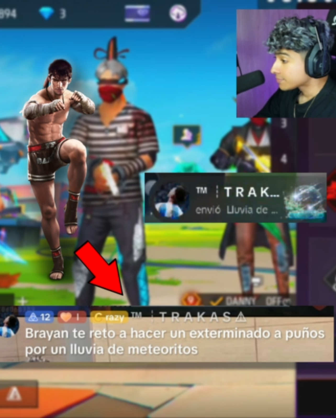 Me pusieron Reto pero me Tocó contra Luaker😨y así Resuelvo Cumpliendo en Directo☠️Parte 1 #freefire #brayancrazzy #insano #hacker #tiktoker 