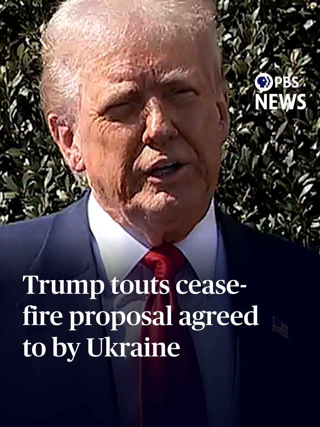 President Donald Trump touted a 30-day cease-fire proposal that Ukraine agreed to following a meeting with U.S. diplomats Tuesday.   