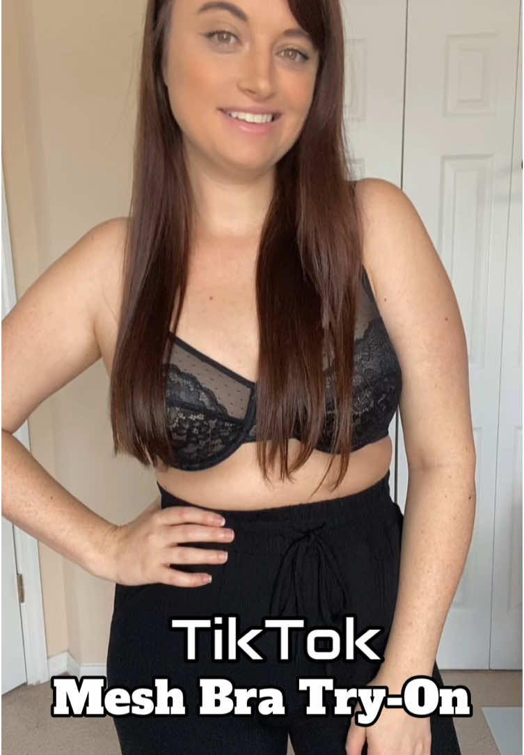Super cute and sexy mesh bra from @Hsia-Bras! On sale now, comes in different colors and true to size. It’s completely see-through but still can’t actually see through it if you know what I mean. 😅 #tiktokpartner #hsiabra #sexy #fyp #viraltiktok #tryon 