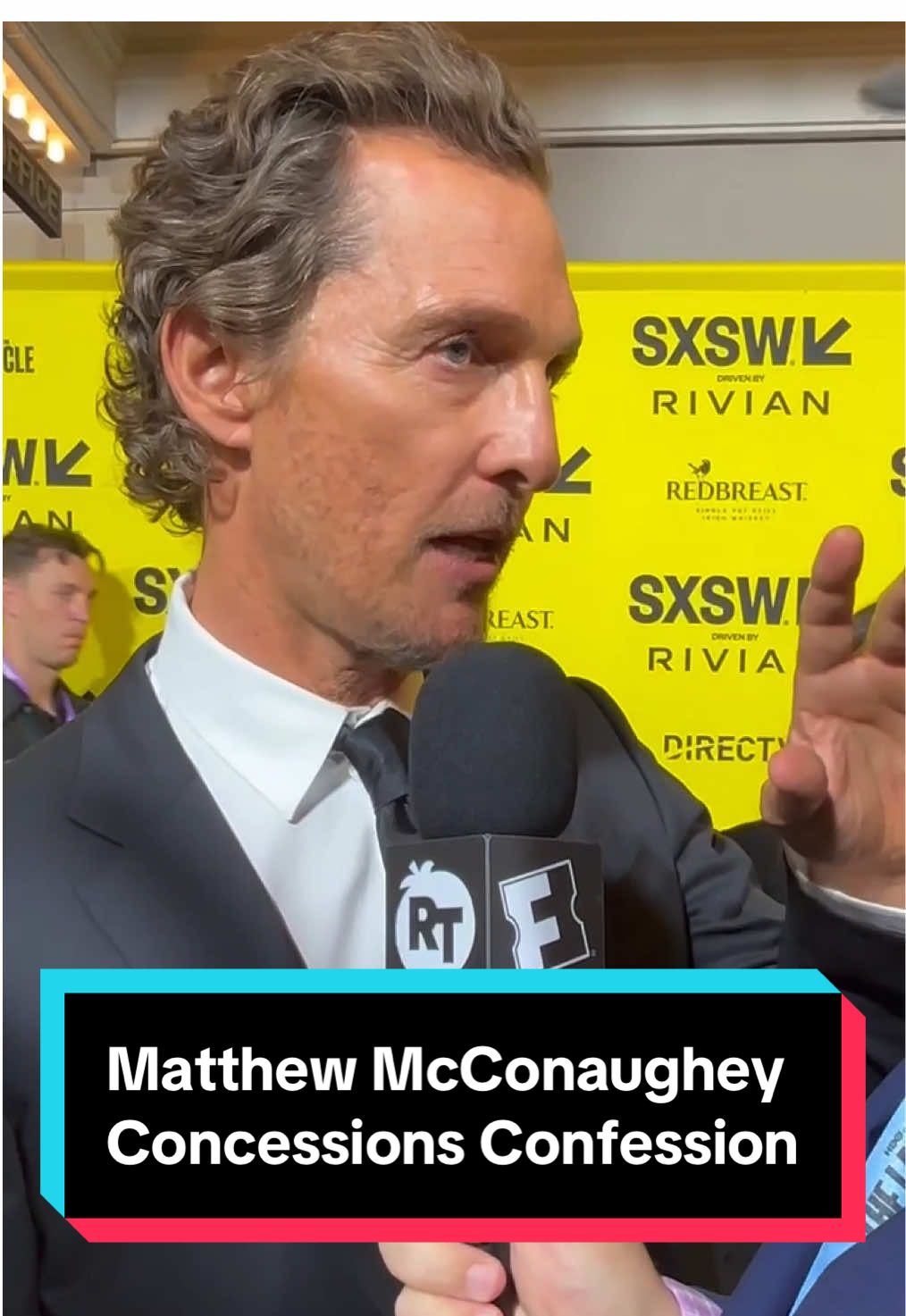 Matthew McConaughey shares how he goes to the movies at the world premiere of his new film, #TheRivalsOfAmziahKing at #SXSW. #movietok #concessionsconfessions #movie #matthewmcconaughey 