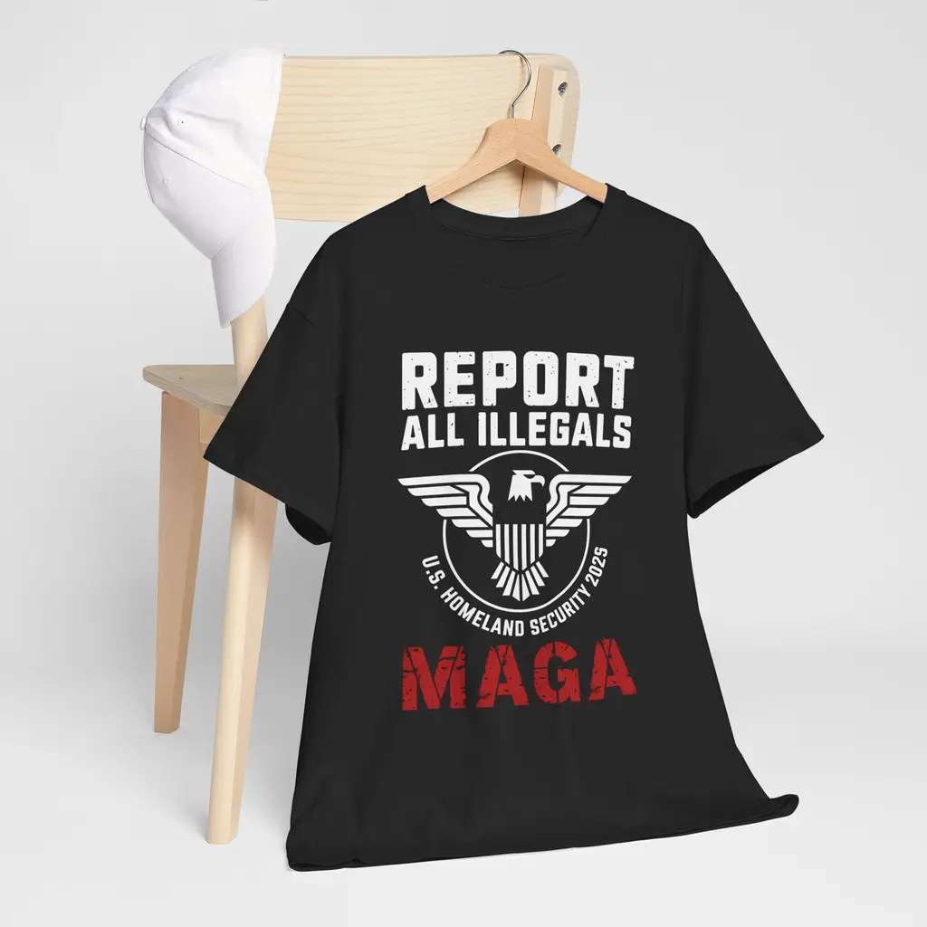 Patriots, NEW DROPS ALERT! 🔥 ‘Report All Illegals’ & ‘Proud MAGA Dad’ tees just hit Lib Slayer Shop! Click NOW: https://www.aishortlink.com/8toZS0 Repost for a chance to win a free shirt! 🇺🇸 #MAGA #PatrioticGear #SaveAmerica #ViralTee #ConservativePride #Trump2025