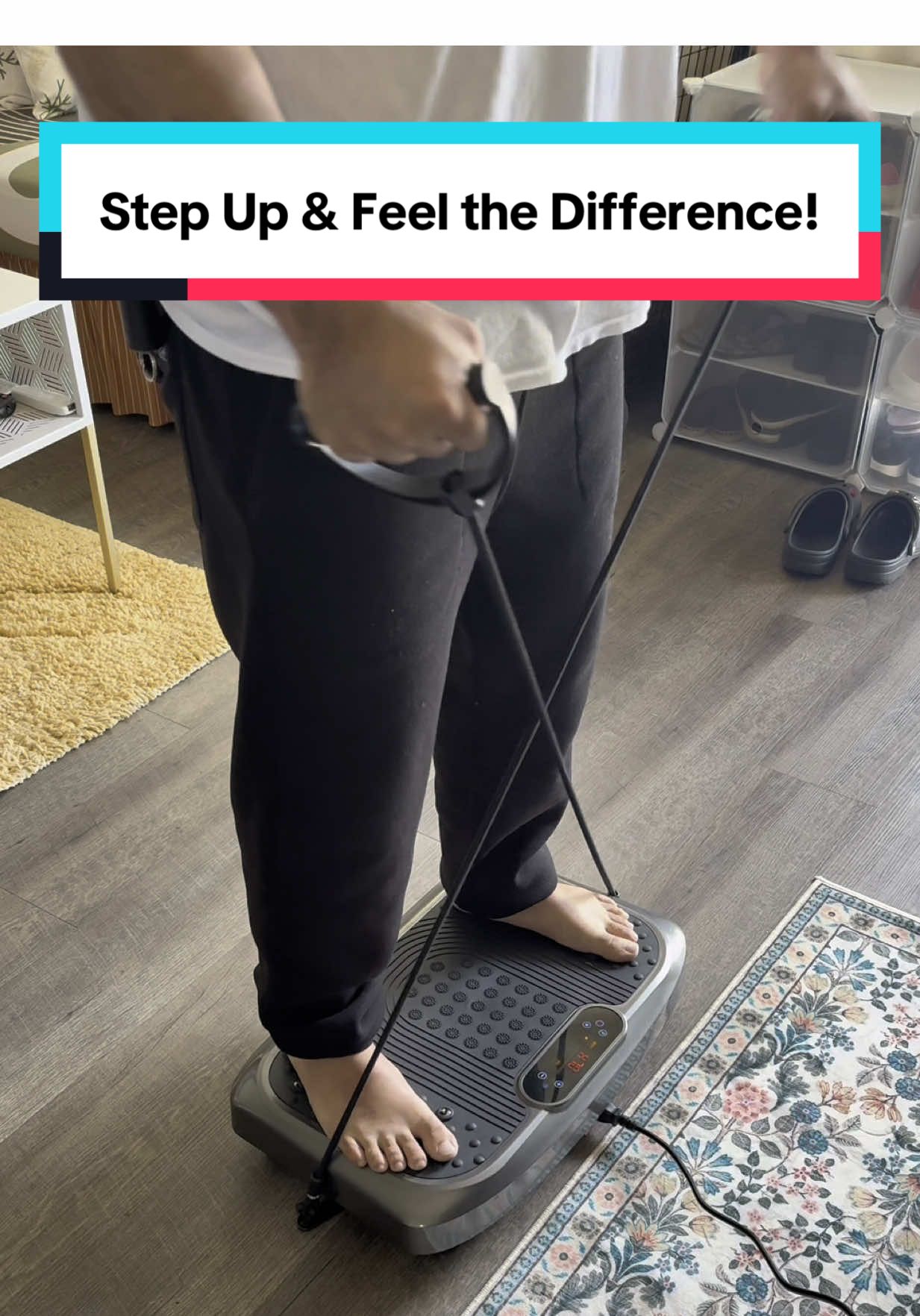 An easy way to stay moving—even on your busiest days. Just step on and go! #vibrationplate #vibrationplateworkout #dailylifevibrationplate #vibrationplates #flashsale #newyearnewme #homeworkouts #workout #exercise #homeexercise 