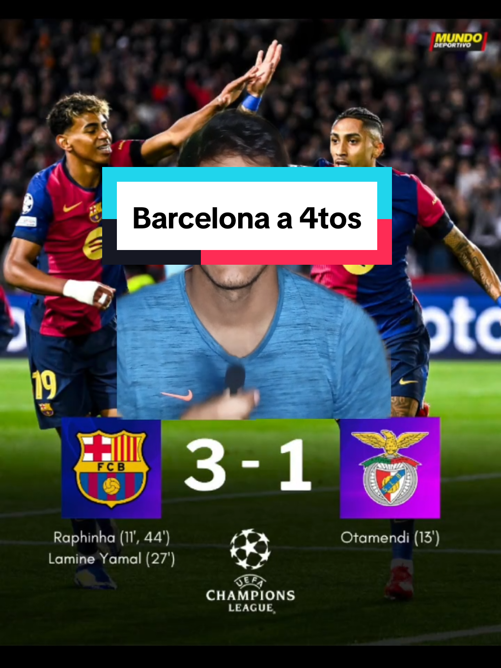 Barça a 4tos de Champions☝🏽 . . . . . . . . . . #tiktokfotballacademy #fotballacademy #winstonv15 #DeportesEnTikTok #futbol #noticiasfutbol #fcbarcelona #championsleague #champions #greenscreen 