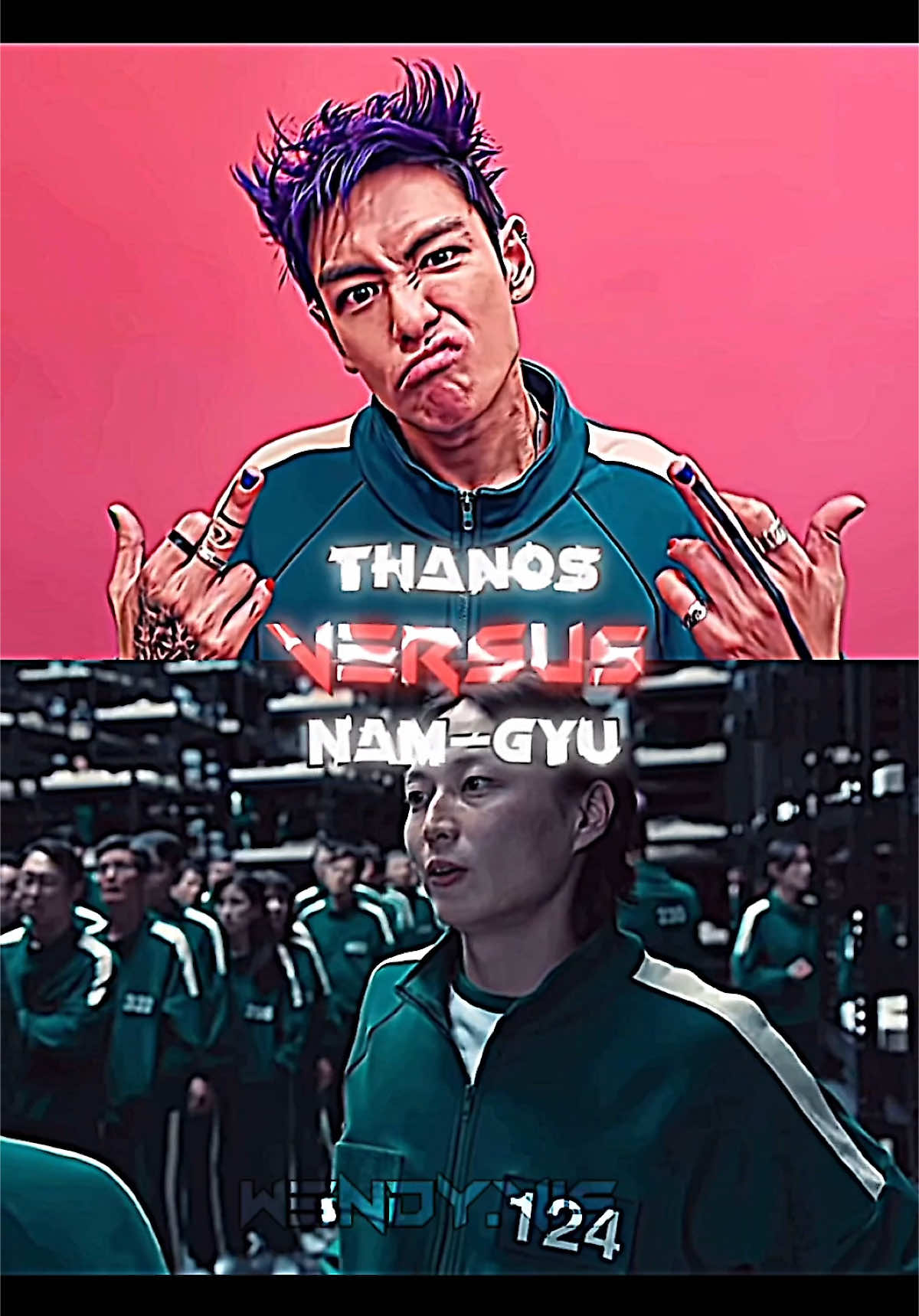 THANOS VS NAM GYU 😃  #CapCut #alyasometimeshidesherfeelingsinrussian #alya #squidgame #juegodelcalamar #sangwoo #sunghoon #gihunsquidgame #edit #netflixseries #kangsaebyeok #squidgame2 #player222 #kimjunhee #joyuri #thanos 