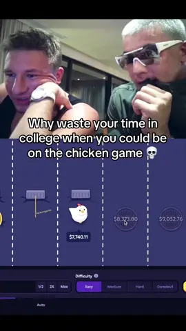 Why waste your time in college when you could be on the chicken game 💀 #crossyroad #kickstreaming #stevewilldoit #streamer 