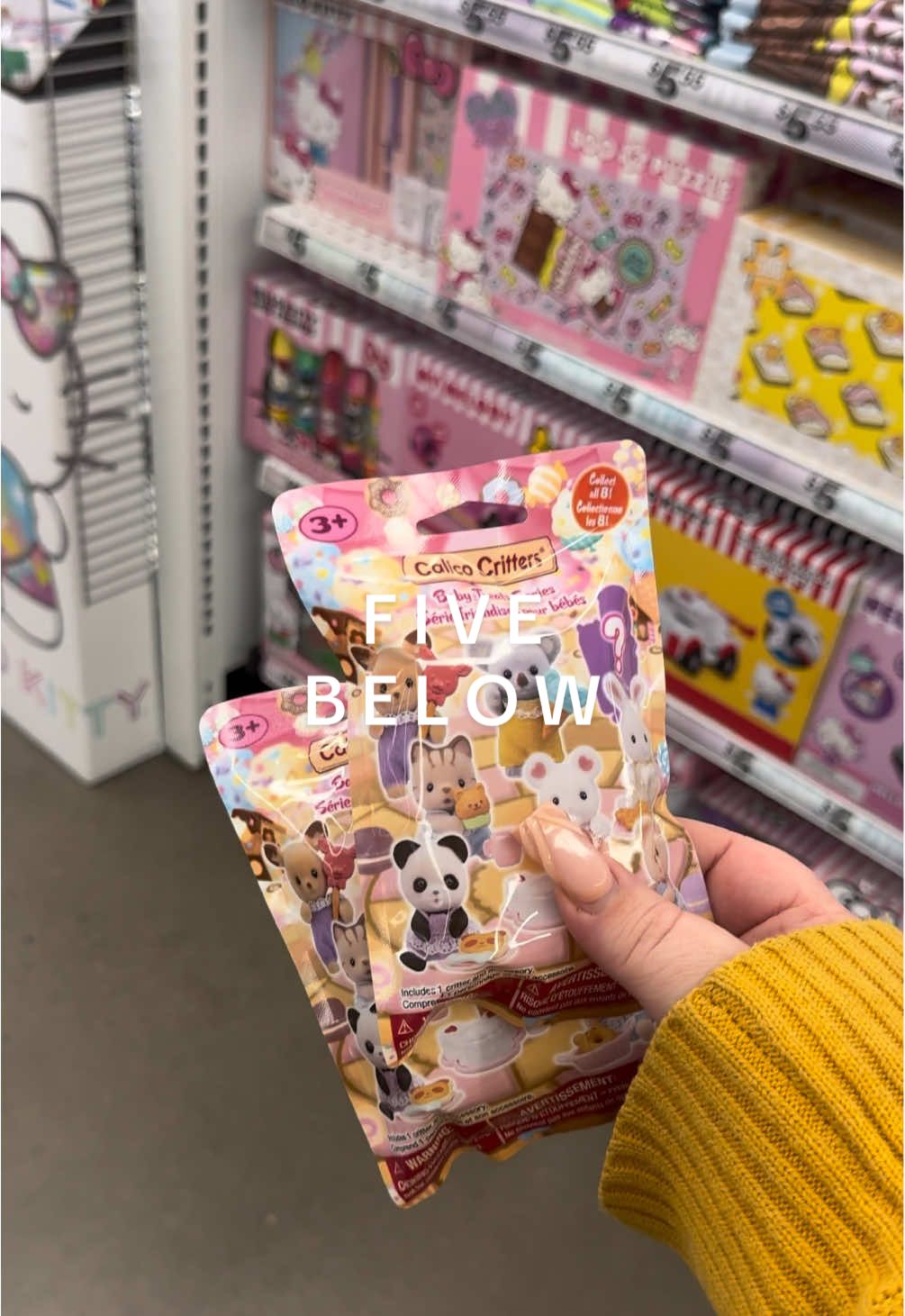 it’s been a minute and i wanted some bling bags 🫶🏼 shocked to see some new calico critters bling bags here 🥰 #fivebelow#fivebelowfinds#fivebelowhaul#shopwithme#shopping#blindbag#blindbox#hellokitty#calicocritters#decor#stickers#haul#haultok#girlythings  