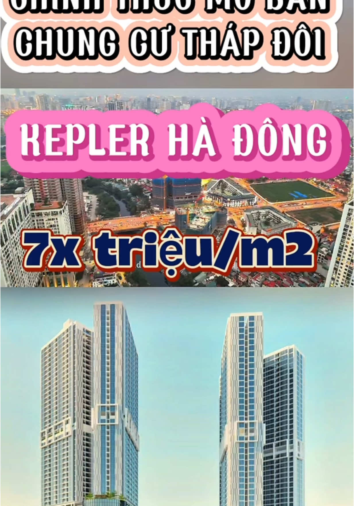 Chính thức ra mắt toà tháp đôi chung cư Kepler Hà Đông vị trí đắc địa, bàn giao nội thất cao cấp, bank hỗ trợ 70% miễn gốc lãi đến khi nhận bàn giao nhà. #chungcucaplerland#chungcu#xuhuong