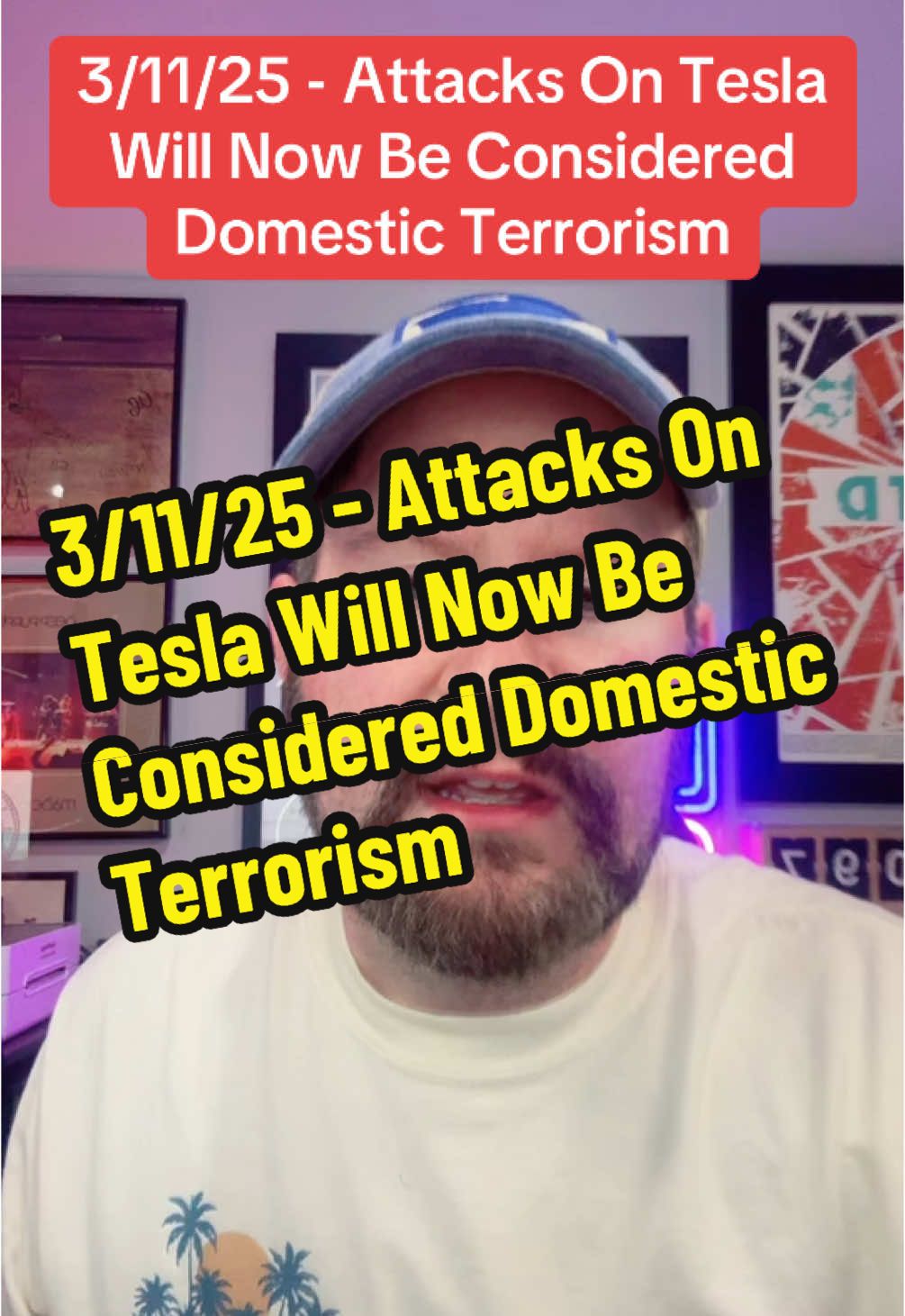 3/11/25 - Attacks On Tesla Will Now Be Considered Domestic Terrorism #Tesla #Musk #ElonMusk #Trump #President #News #BreakingNews